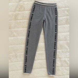 Zara Kids Bottoms with 'Smile Today' Print size youth 11/12
